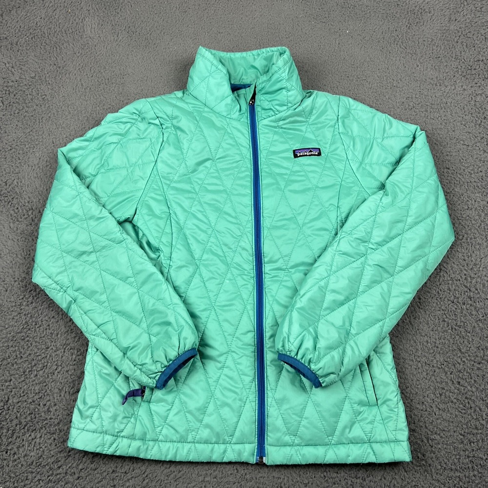 Patagonia Mint Green Quilted Puffer Jacket
